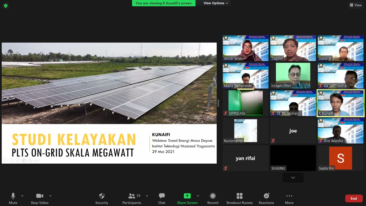 Fakultas Vokasi ITNY Selenggarakan Webinar “Tren Energi Masa Depan